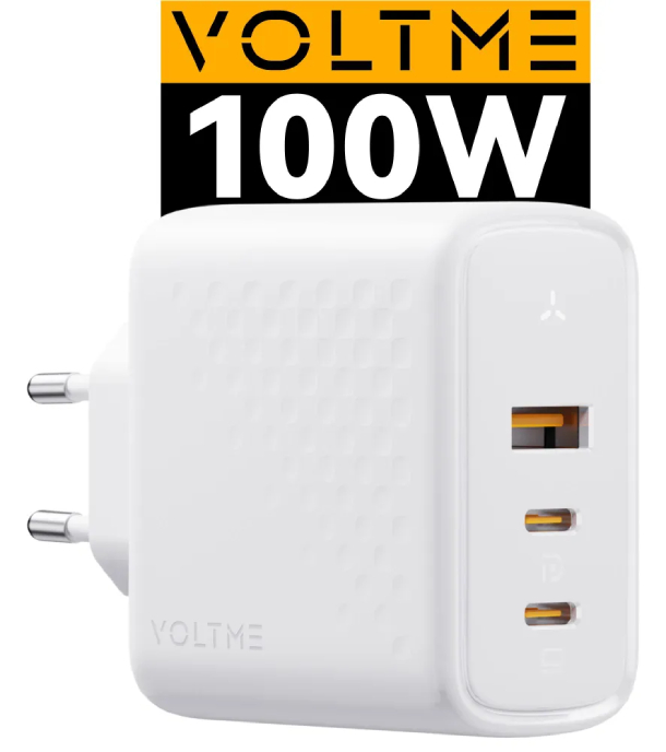 Сетевое зарядное устройство VOLTME Revo 100CCA Белый (PD 3.0 100 W Вт USB A + 2 Type-C) V1