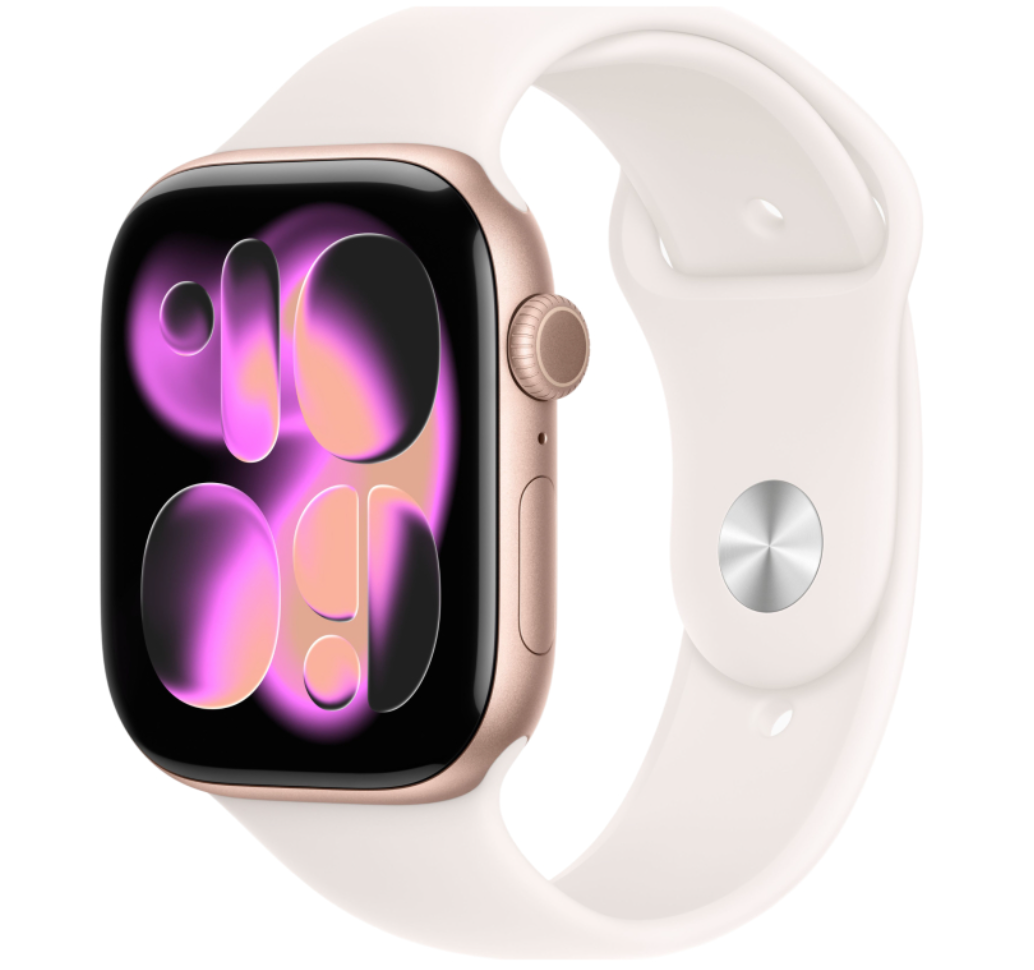 Apple Watch Series 11 GPS 42 mm, Rose Gold Aluminum Light Blush Sport Band S/M (MEU04) Apple Watch Series 11 GPS 42 mm, Rose Gold Aluminum Light Blush Sport Band S/M (MEU04)