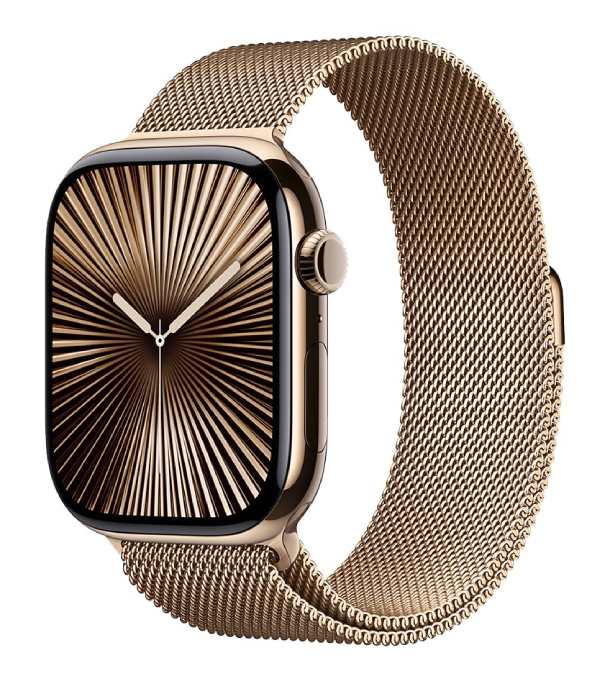 Apple Watch Series 10 GPS 46 mm, Gold Titanium Case with Stainless Steel Milanese Loop M/L (MX003) Apple Watch Series 10 GPS 46 mm, Gold Titanium Case with Stainless Steel Milanese Loop M/L (MX003)