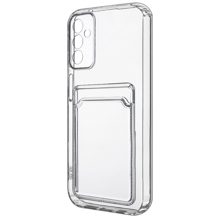 Силиконовый чехол для Redmi 12C, прозрачный c кармашком для карт