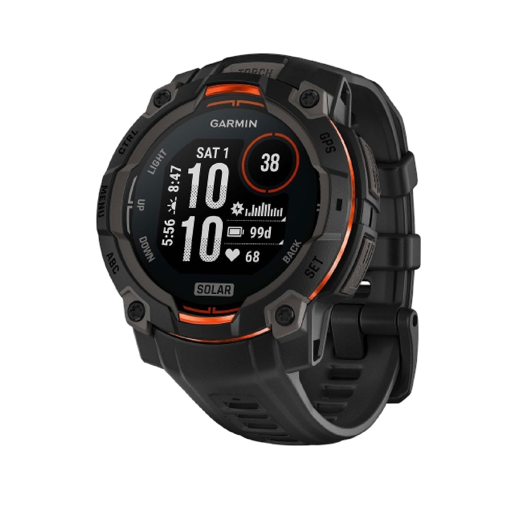 Умные часы Garmin Instinct 3 Solar Black with Charcoal Silicone 50mm