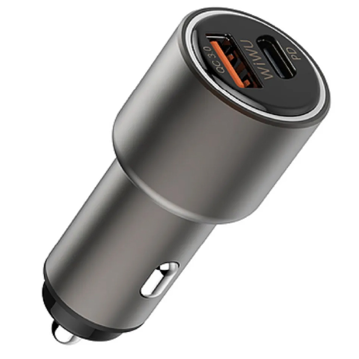 Автомобильное зарядное устройство WiWU USB-A/USB-C PC100, черный