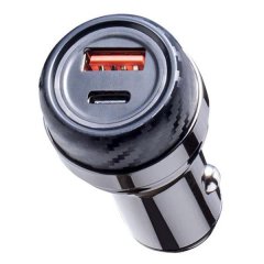 Автомобильное зарядное устройство Deppa USB-A->USB-С, 52W, черный