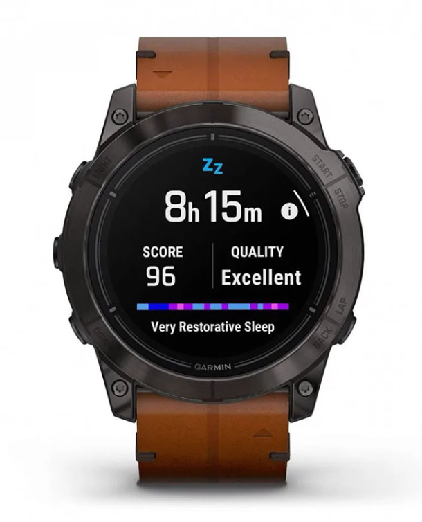 Умные часы Garmin Epix Pro Gen 2 Sapphire Carbon Gray 51mm Сhestnut Leather Band