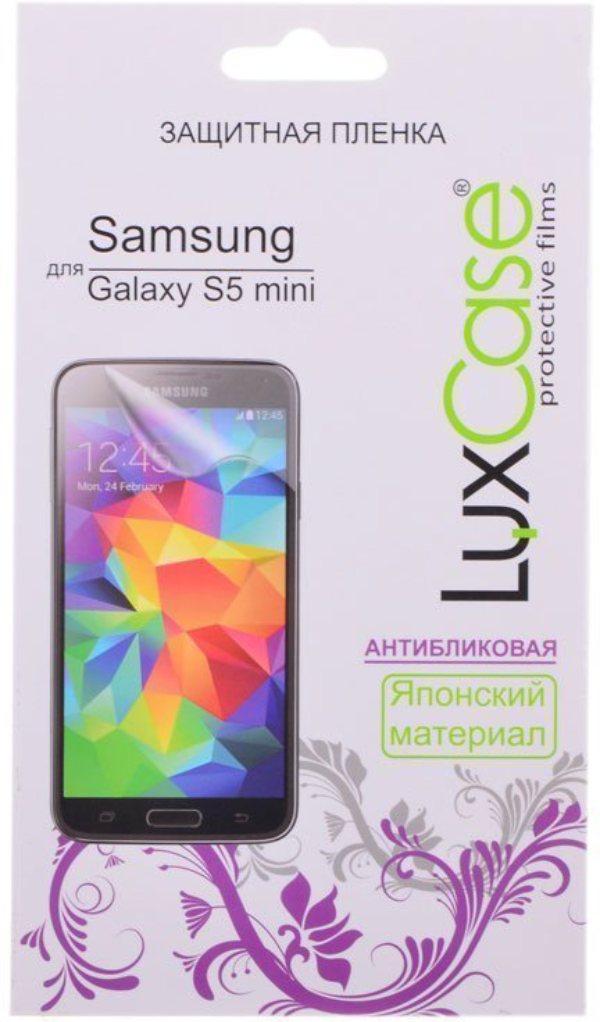 Защитная пленка LuxCase на дисплей для Samsung Galaxy S5 mini (Антибликовая)