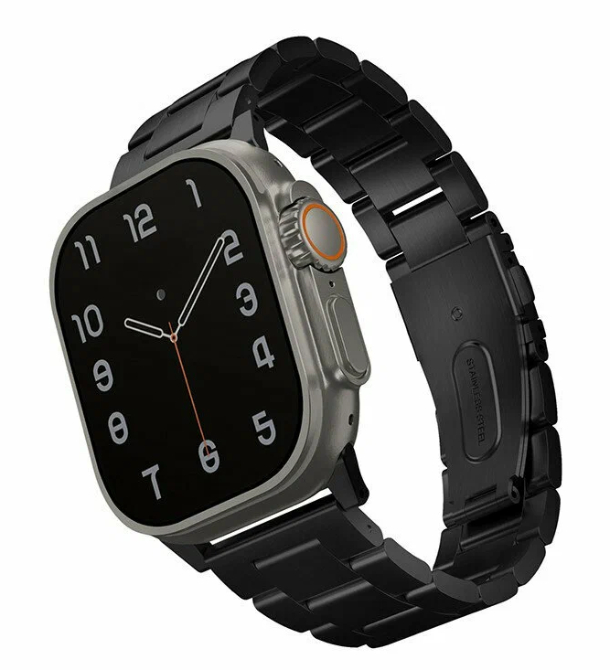 Ремешок стальной Uniq OSTA для Apple Watch 49/45/44/42, цвет черный