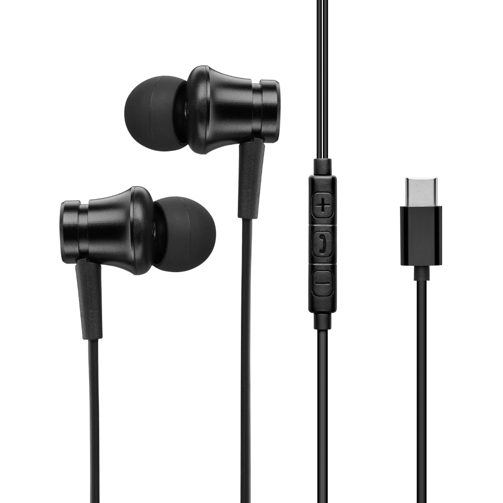 Наушники Deppa Stereo Alum Type-C, черный