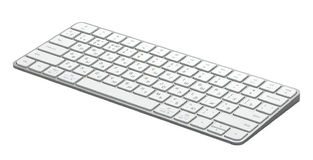 Беспроводная клавиатура Deppa Air Keyboard алюминий, белый Беспроводная клавиатура Deppa Air Keyboard алюминий, белый