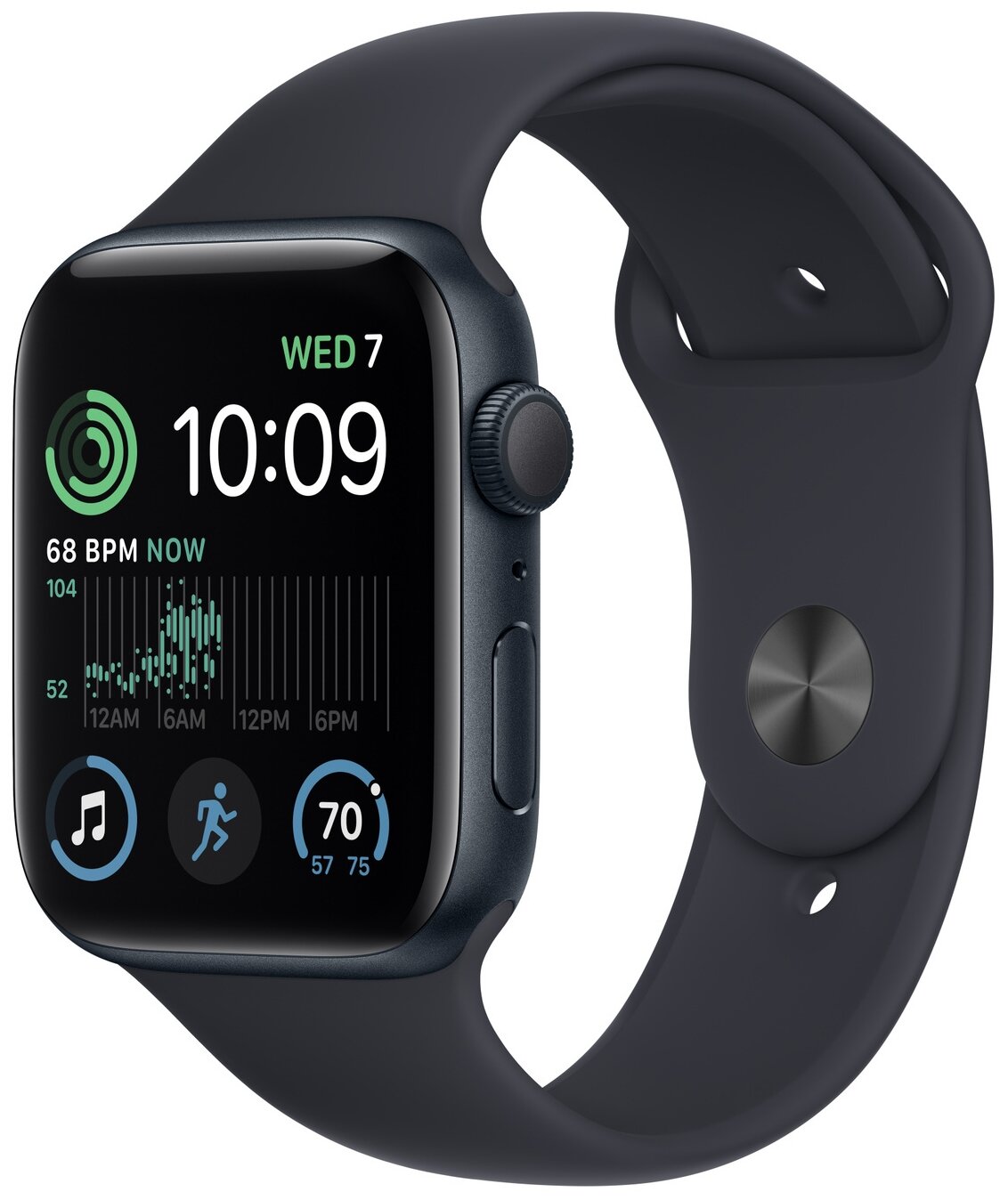 Apple Watch SE 2022, 44 мм, корпус из алюминия цвета «темная ночь», спортивный ремешок цвета «темная ночь» M/L (MNTG3) - Б/У Apple Watch SE 2022, 44 мм, корпус из алюминия цвета «темная ночь», спортивный ремешок цвета «темная ночь» M/L (MNTG3) - Б/У