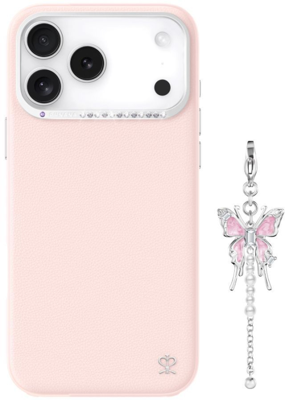 Чехол PYNANA для iPhone 17 Pro Max Starry Series Magsafe, Розовый