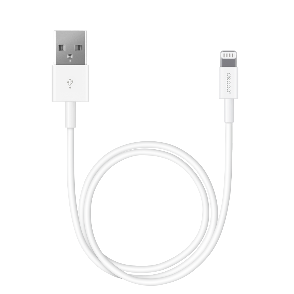 Кабель Deppa USB-A – Lightning, 1.2м, белый Кабель Deppa USB-A – Lightning, 1.2м, белый