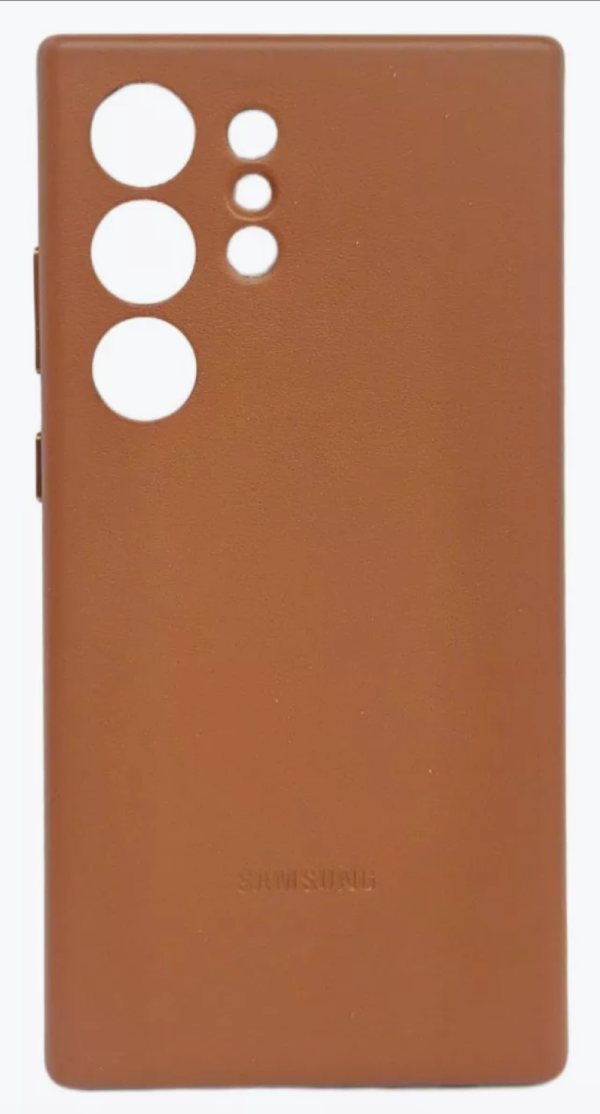 Чехол Leather case для Samsung Galaxy S24 Ultra, коричневый Чехол Leather case для Samsung Galaxy S24 Ultra, коричневый