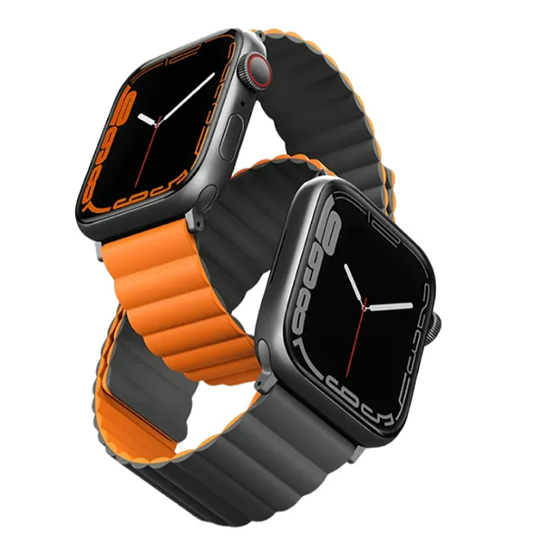 Ремешок Uniq для Apple Watch 49/46/45/44 mm Revix reversible Magnetic Grey/Orange