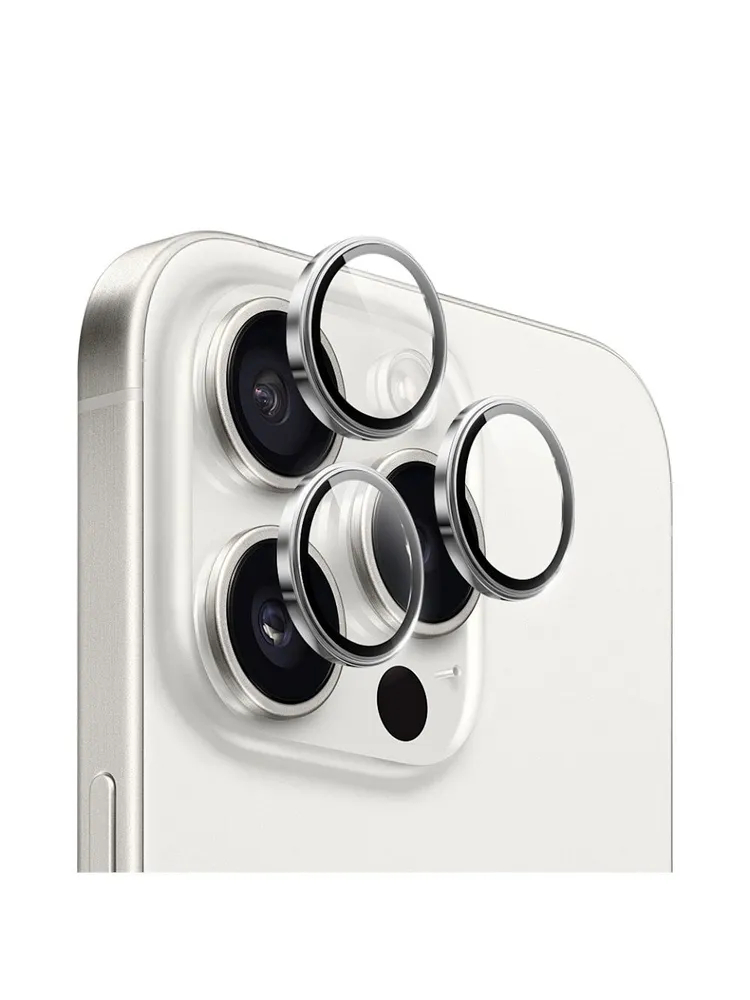 Защитные линзы WiWU Falcon на камеру iPhone 16 Pro/16 Pro Max, Silver