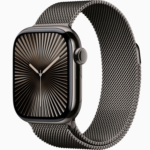 Apple Watch Series 10 GPS 46 mm, Slate Titanium Case with Slate Milanese Loop Apple (MWYW3) M/L