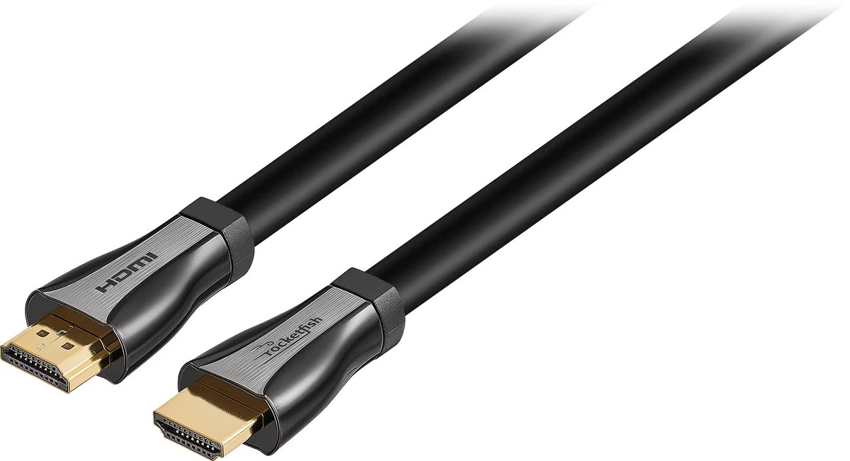 Кабель Rocket Flash HDMI, тканевая оплётка, черный, 2м