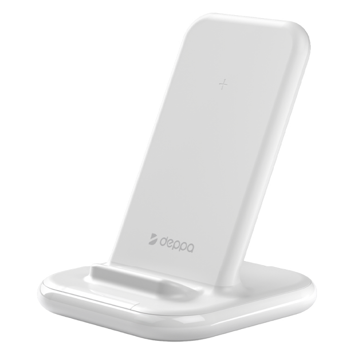 Беспроводное зарядное устройство Deppa QI Fast Charge 15W, белый