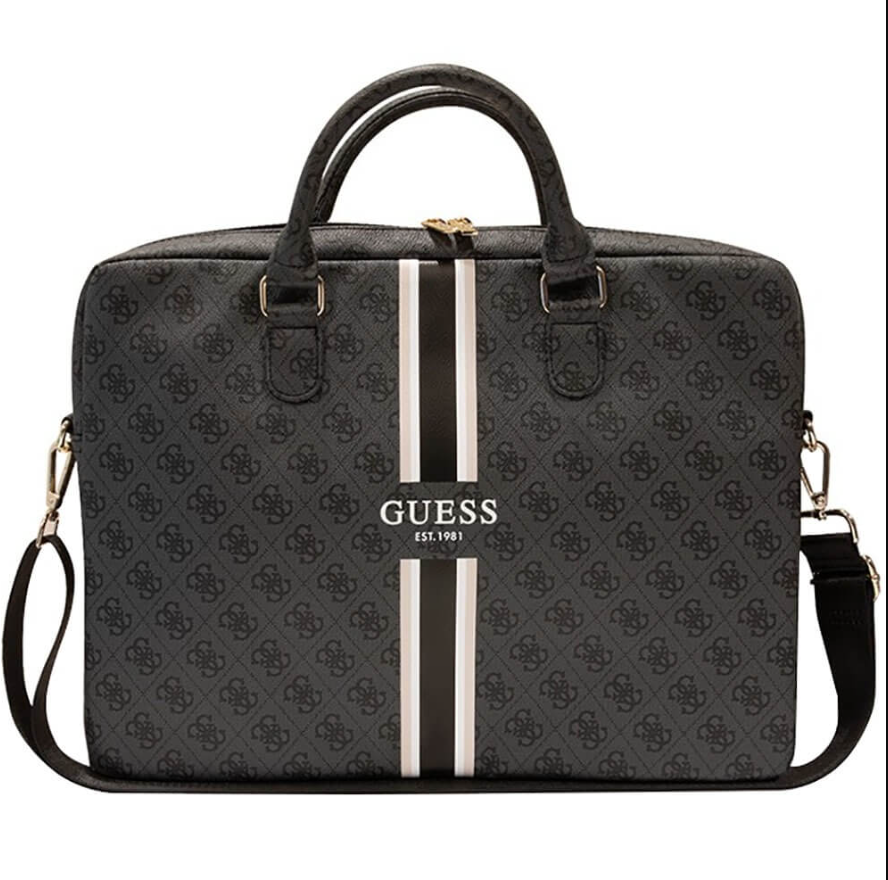 Сумка Guess для MacBook 15-16" 4G Stripes Bag Black, черная