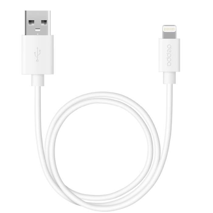 Кабель Deppa USB-A - Lightning, 2м, белый Кабель Deppa USB-A - Lightning, 2м, белый