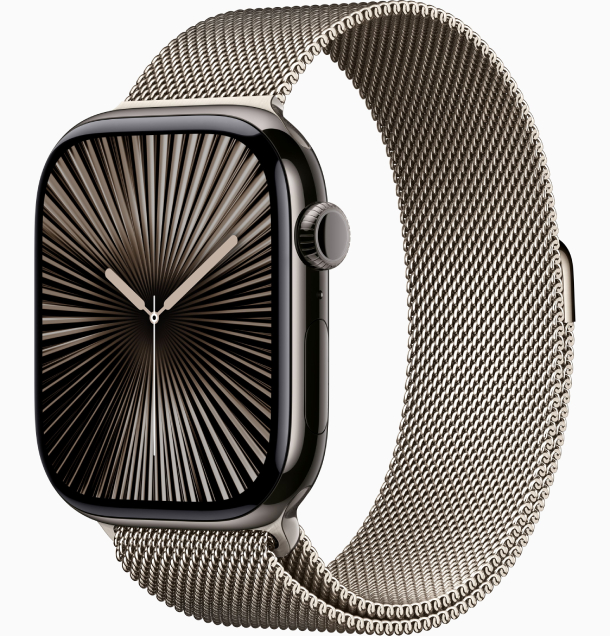 Apple Watch Series 10 GPS 46 mm, Slate Titanium Case with Stainless Steel Milanese Loop Apple S/M (MC7R4) Apple Watch Series 10 GPS 46 mm, Slate Titanium Case with Stainless Steel Milanese Loop Apple S/M (MC7R4)