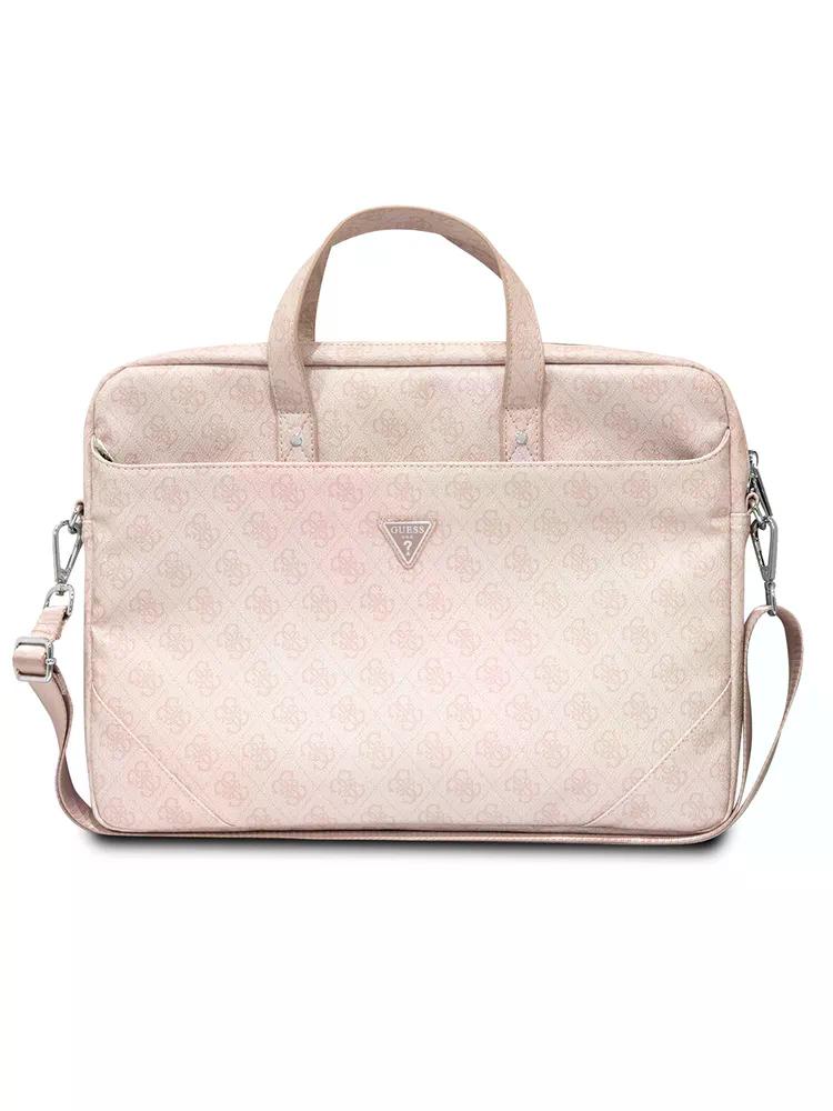Сумка Guess для ноутбуков 15"/16" 4G Bag with Triangle metal logo Pink