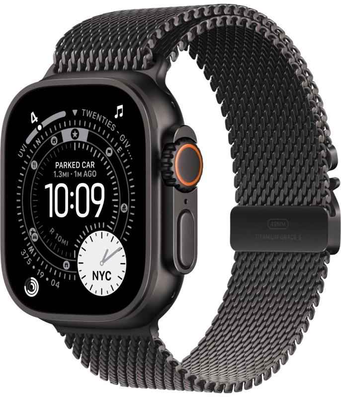 Ремешок Apple для Apple Watch 49mm Black Titanium Milanese Loop L