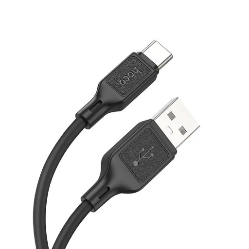 Кабель Hoco X90 Silicone Charging Data Cable USB-A->Type-C, черный