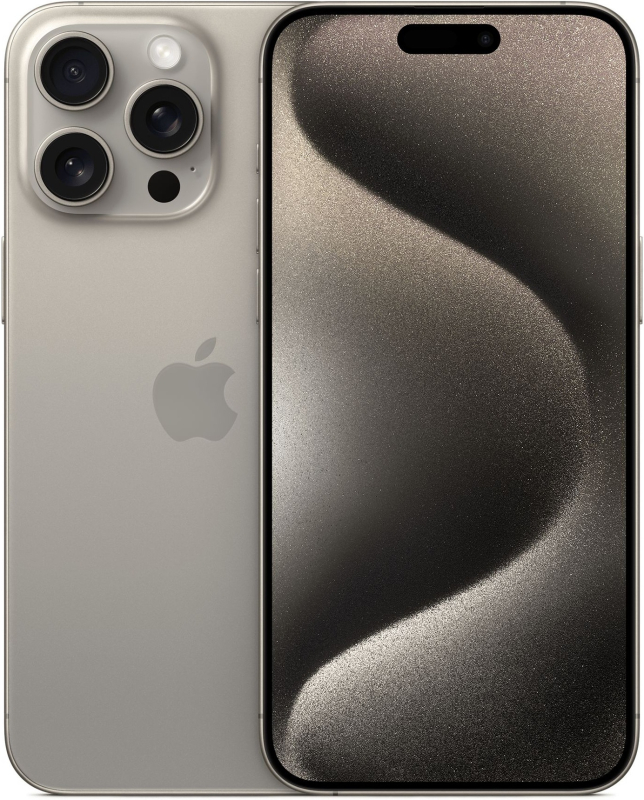 iPhone 15 Pro Max 256Gb Natural Titanium (1 sim + eSIM / %) - БУ iPhone 15 Pro Max 256Gb Natural Titanium (1 sim + eSIM / %) - БУ