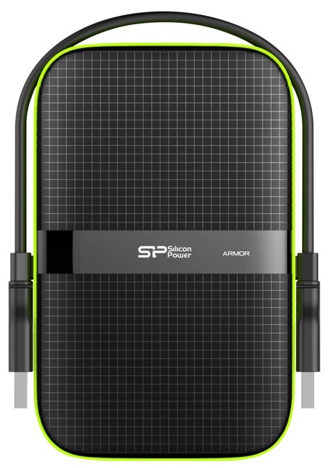 Внешний HDD Siliсon Power 2TB A60 антиудар (122 см) USB 3.0, чёрный, 2.5"