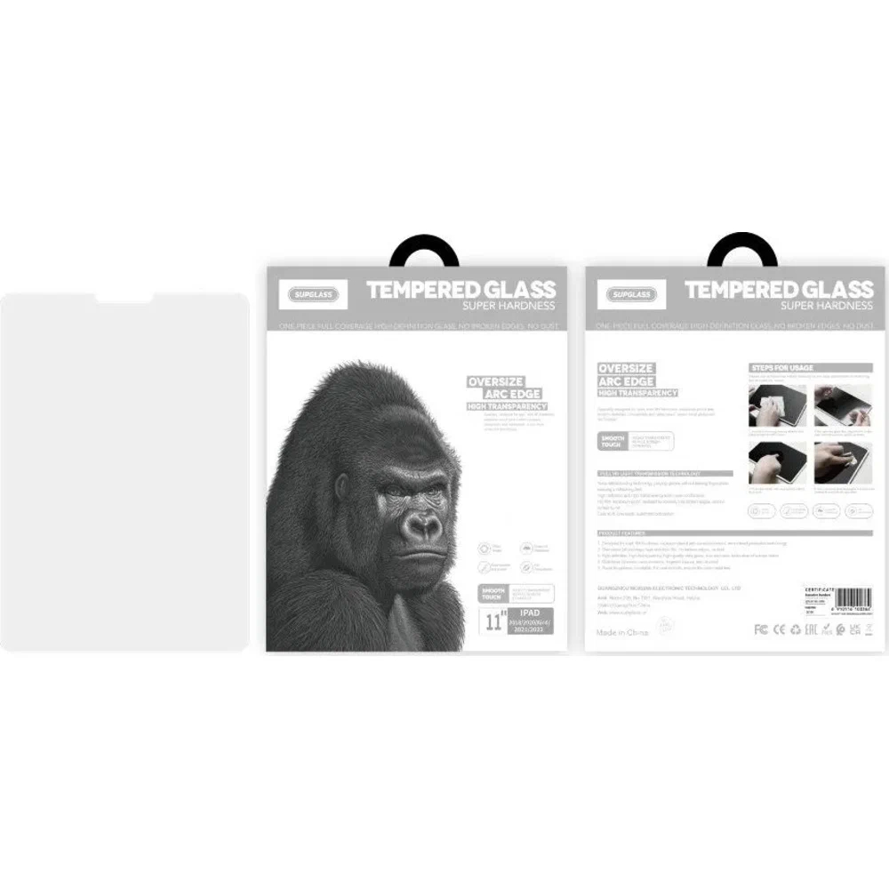 Защитное стекло SupGlass SG-20 Ipad Glass Oversize ARC Edge Transparnt Ipad Pro 11 (2024)
