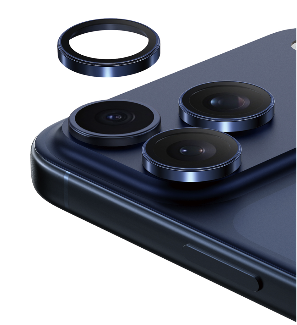 Защитные линзы Keephone 3D-Spiral Maria Glitter на камеру iPhone 17 Pro Max, Blue Защитные линзы Keephone 3D-Spiral Maria Glitter на камеру iPhone 17 Pro Max, Blue