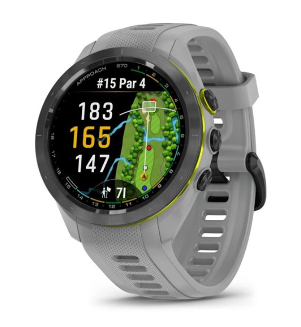 Умные часы Garmin Aproach S50 43mm Black Ceramic Bezel with Powder Gray Silicone Band