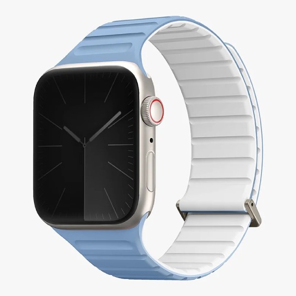 Ремешок Uniq для Apple Watch 42/41/40 mm Revix EVO reversible Magnetic Powder Blue/White