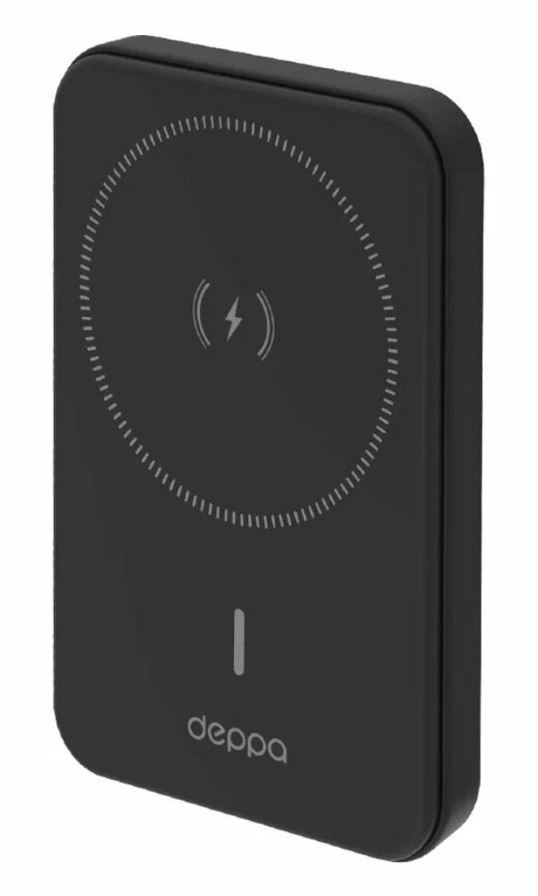 Внешний аккумулятор Deppa NRG MageSafe 5000 мА-ч Basic, 15Вт QI, черный