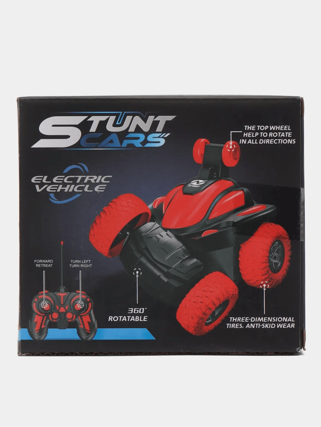 Машинка перевертыш Stunt Car 360 на пульте управления (Красная)