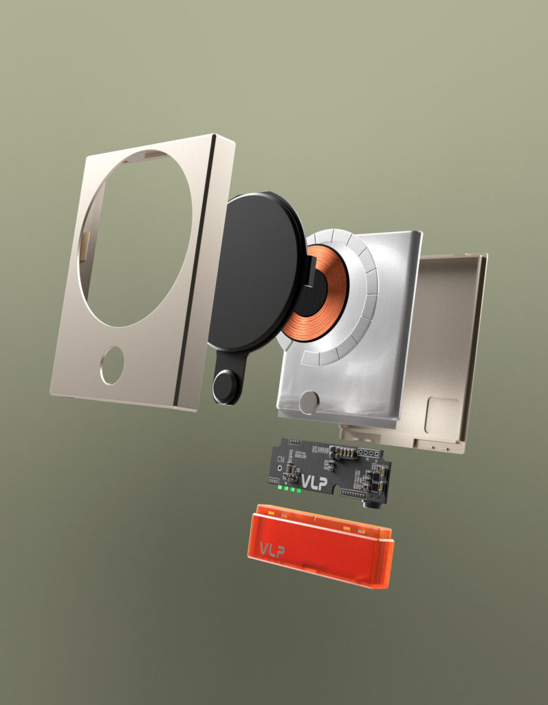 Внешний аккумулятор VLP NEO MagSafe, Qi2, 5000 mAh, 3A, USB-C, amber gray