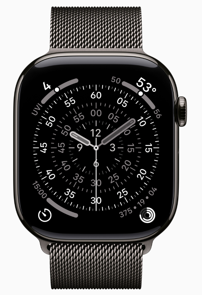 Apple Watch Series 11 GPS 46mm, Slate Titanium Case Slate Milanese Loop M/L (MFD44)