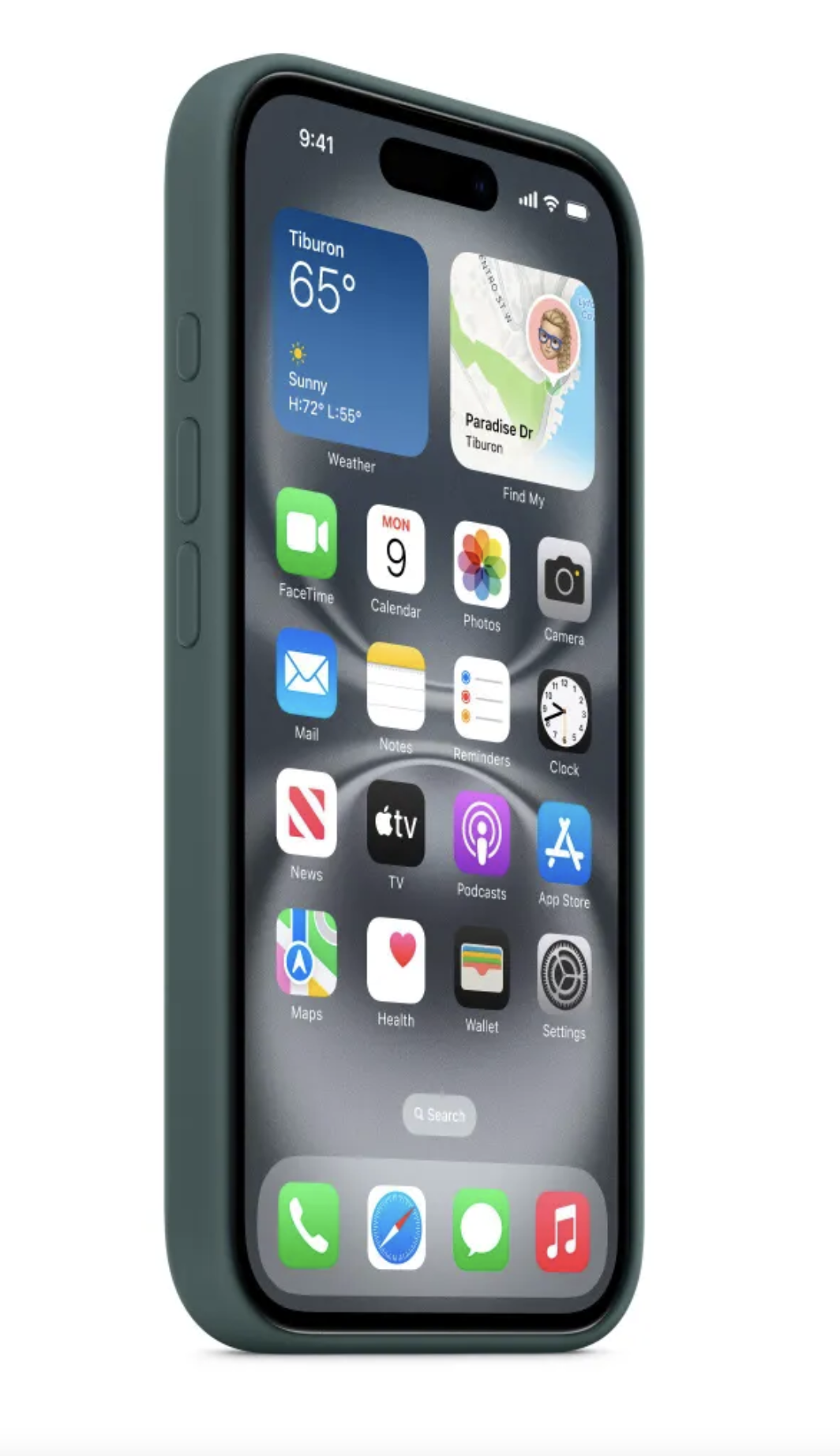 Чехол Original Sillicone Case MagSafe для iPhone 16 Plus, Lake Green