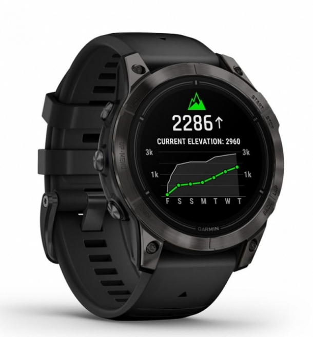 Умные часы Garmin Epix Pro Gen 2 Sapphire Carbon Gray 47mm Black Leather Band