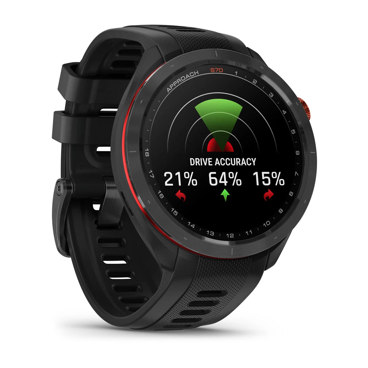Умные часы Garmin Aproach S70 47mm Black Ceramic Bezel with Black Silicone Band HK