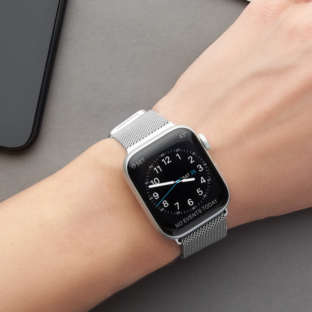 Ремешок Deppa Band Mesh для Apple Watch 38/40/41мм, серебристый Ремешок Deppa Band Mesh для Apple Watch 38/40/41мм, серебристый