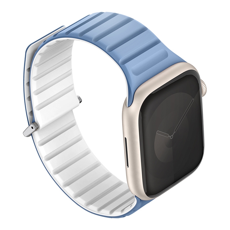 Ремешок Uniq для Apple Watch 42/41/40 mm Revix EVO reversible Magnetic Powder Blue/White