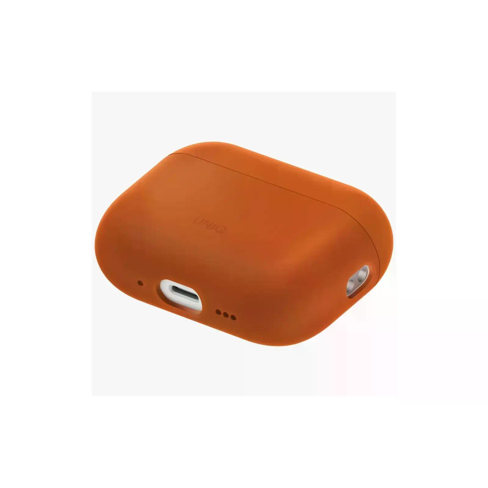 Чехол Uniq для Airpods Pro 3 LINO Liquid silicone with handstrap Sunset Orange