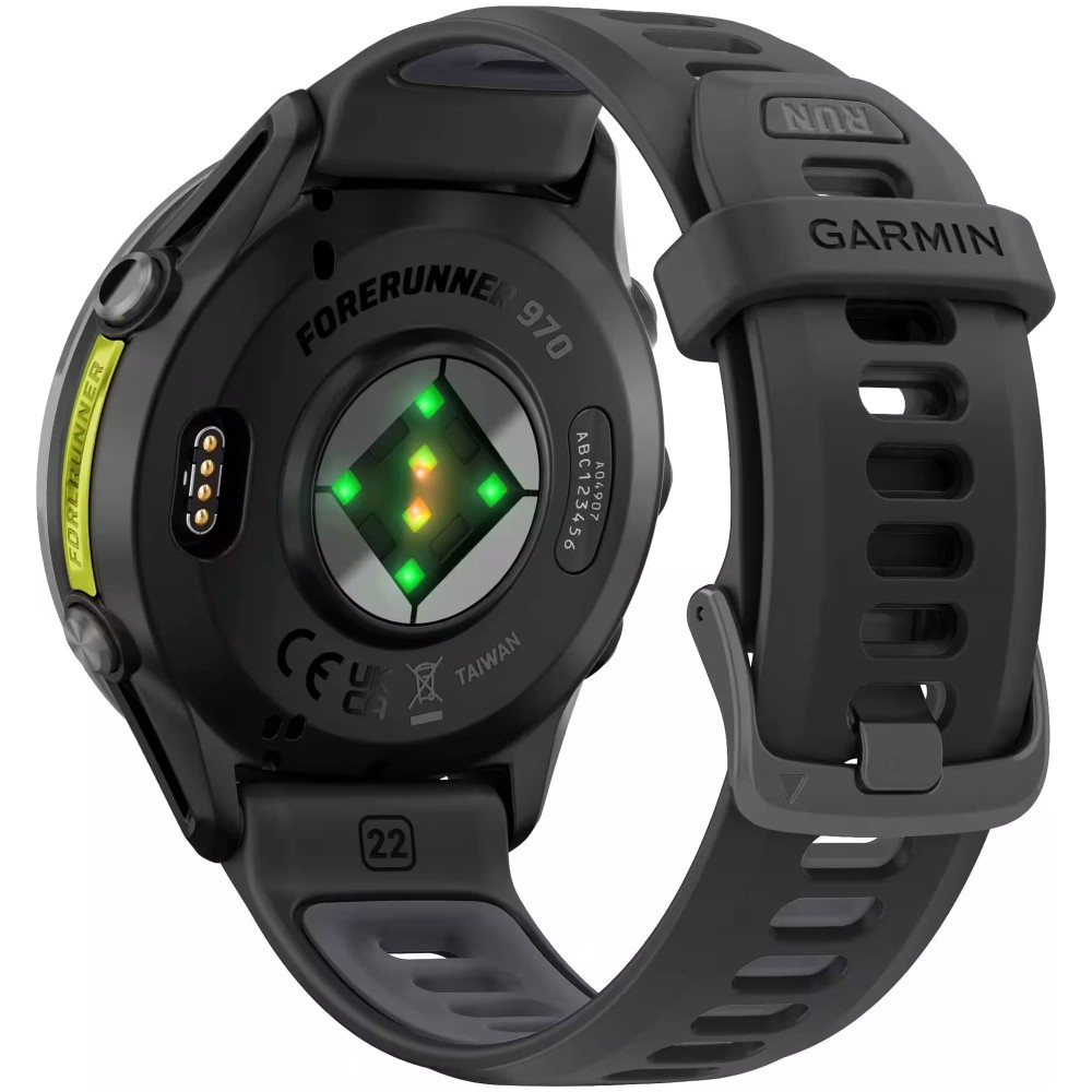 Умные часы Garmin Forerunner 970 Black Carbon Gray DLC Titanium Black/Translucent Whitestone