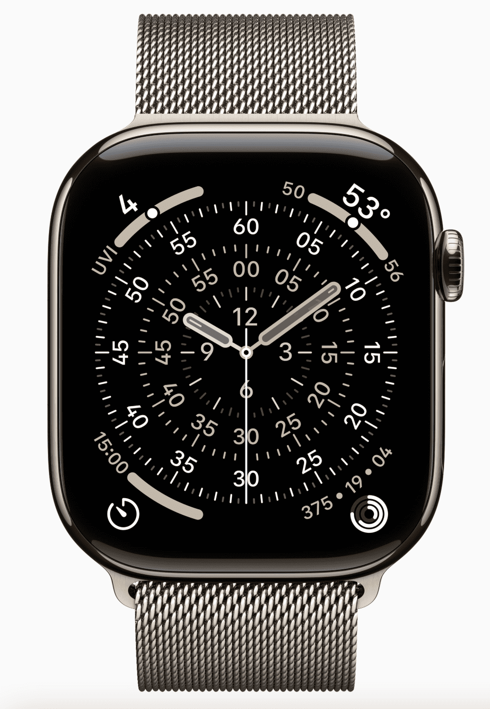 Apple Watch Series 11 GPS 42mm, Natural Titanium Case Natural Milanese Loop (MF8P4)