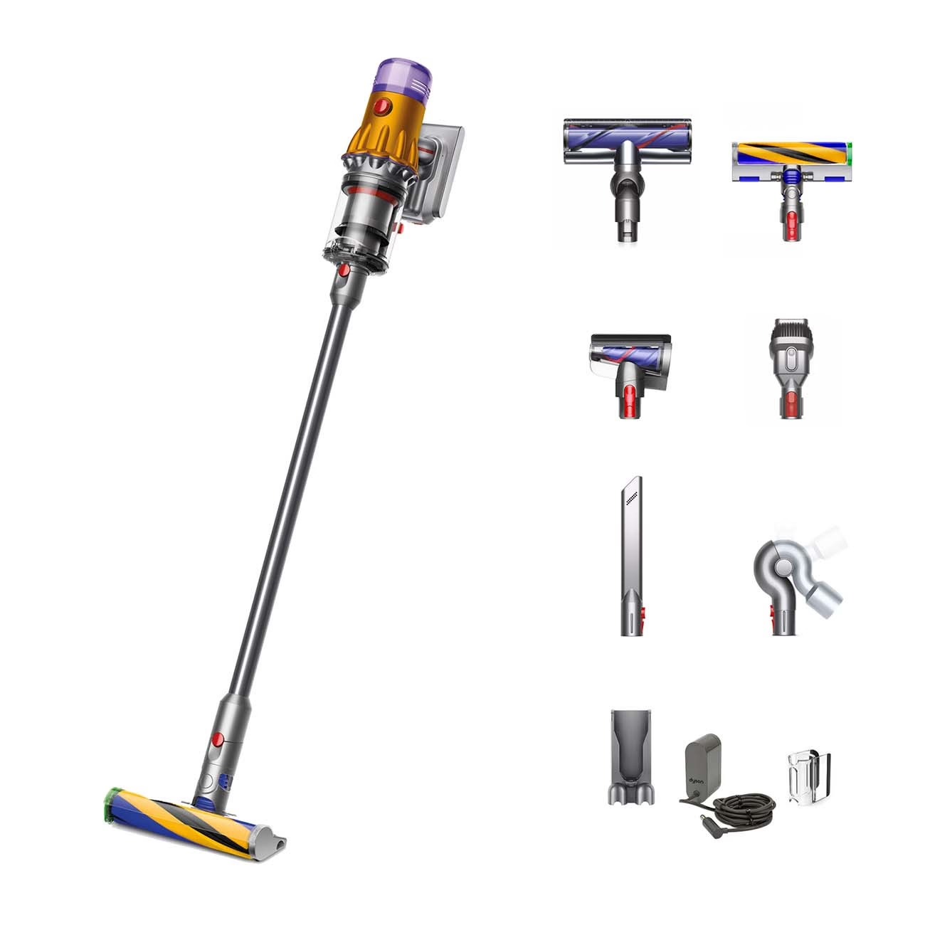 Беспроводной пылесос Dyson V12 Detect Slim Absolute Vacuum Cleaner (Никель/Желтый)