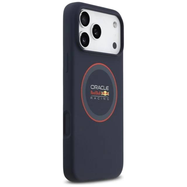 Чехол Red Bull для iPhone 17 Pro Liquid Silicone with Ring Hard Navy/Red (MagSafe)