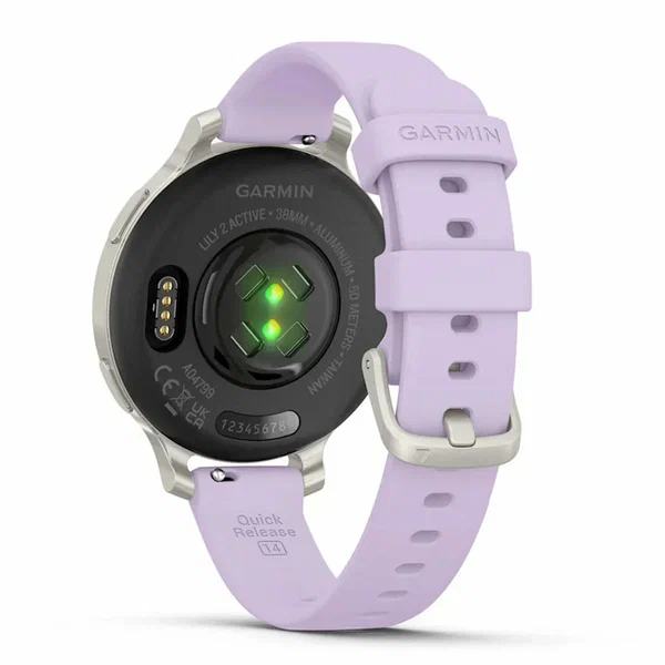 Умные часы Garmin Lily 2 Active, Silver Bezel, Jasmine Purple Silicone Band