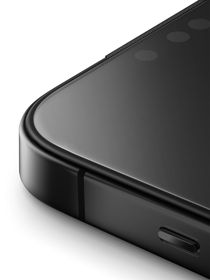 Защитное стекло Uniq для iPhone 17/16 Pro OPTIX EXOFit Privacy Anti-Dust Filter Black (+PRO applicator)