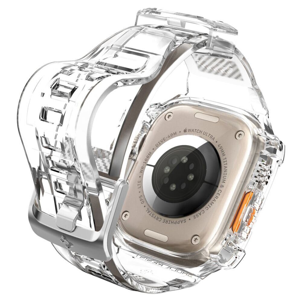 Ремешок+защитный чехол SPIGEN RUGGED ARMOR ”PRO” для APPLE WATCH ULTRA 1 / 2 (49 MM) Crystal Clear